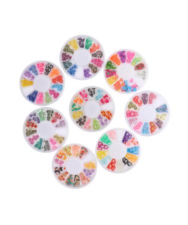 Ipetboom 8 Boxes Soft Pottery Nail Slices Nail Decoration Stickers Scrapbooking Diy Scrapbook Polymer Slices Nail Art Diy Lip Gloss Clay Manicure Accessories Polymer Clay Fruit 3d