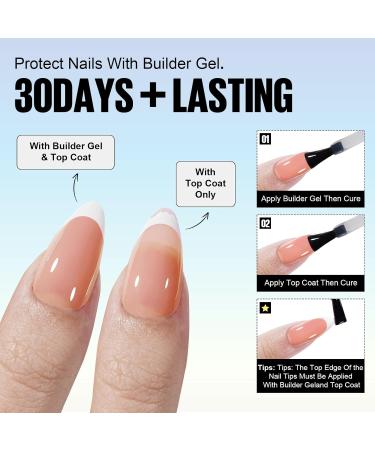 Tomicca French Press On Nails - 180 Almond Nail Tips Pre-Colored Full Cover & Base Coat 15 Sizes Nude Almond Nail Art & Extensions - Buy Online on GoSupps.com