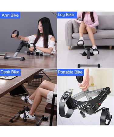 MOMODA Under Desk Bike Pedal Exerciser - Foldable Mini Bike for Leg/Arm Workout | LCD Display | Blue - Buy Online on GoSupps.com