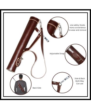 KT Adjustable Cowhide Leather Arrow Quiver - Dark Brown | Hunting & Target Practice - Buy Online on GoSupps.com