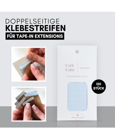 Chamant Double-Sided Extra Strong Adhesive Strips for Tape Extensions - Real Hair (10x12 Pieces) - Made in USA | International Shipping Available - Buy Online on GoSupps.com
