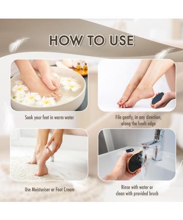 Ambaa Nano Glass Foot File Highly Effective Callus Remover for Foot Spa & Home Salon Fine Foot File for Velvety Feet Foot Files for Hard Skin (Bamboo Black) - Buy Online on GoSupps.com