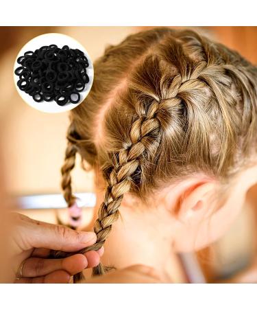 PROUSKY 100 Black Hair Bands for Women and Men - Elastic Hair Ties for Hair Styling - Buy Online on GoSupps.com