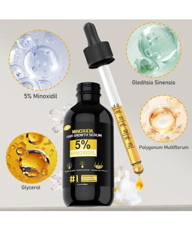 5% Minoxidil Hair Regrowth Treatment - Thicker Fuller Hair for Men & Women | 60ML/2OZ - International Shipping Available - Buy Online on GoSupps.com