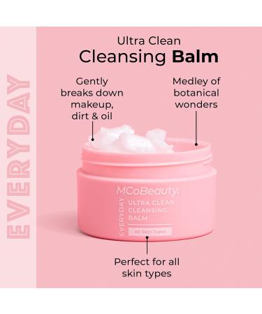 MCoBeauty - Everyday Ultra Clean Cleansing Balm - Nourishing Makeup Remover with Jojoba & Sunflower Oils - Cleans Waterproof Makeup & Impurities - Vegan Cruelty Free Cosmetics - Buy Online on GoSupps.com