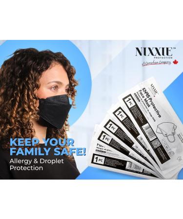 Disposable Black Face Masks Hynaut Leaf Shape Individually Packed 4-Ply 3D Face Masks Ear Loop Adjustable Nose Strap - Buy Online on GoSupps.com