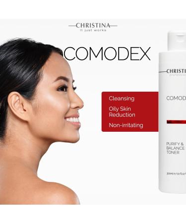 Christina Comodex Purify & Balance Toner 300ml | Skin Clarifying Facial Toner for Oily Combination & Normal Skin | Minimizes Pores Clears Acne Reduces Excess Sebum - Buy Online on GoSupps.com
