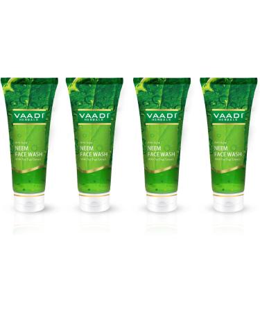 Vaadi Herbals Acne Face Wash Skin Cleanser Neem With Tea Tree Extract 4x60ml - Buy Online on GoSupps.com