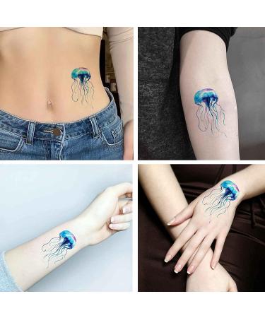 Dopetattoo 6 Sheets Temporary Jellyfish Tattoo Set for Men and Women - Fake tattoos for Neck, Arm, Chest - Buy Online on GoSupps.com