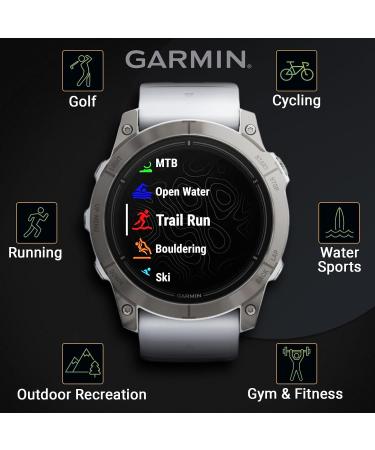 Wearable4U Garmin Epix Pro Gen 2 Sapphire Smart watch - 51 mm - Titanium & Whitestone And Wearable4U Gift Bundle - Buy Online on GoSupps.com