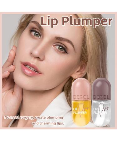 HOSAILY Lip Plumper Set - Natural Lip Enhancer Hydrating Gloss & Care Serum for Fuller Lips 8ML Day & Night Use - Buy Online on GoSupps.com