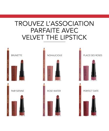 Bourjois Crayon l vres Velvet Contour 19 Place des Roses red finit les l vres texture cr meuse mate application pr cise beurre de karit tenue longue dur e jusqu 8 heures 1 14 g Des Roses 19 1.14 g (Lot de 1) - Buy Online on GoSupps.com