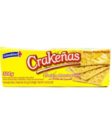 Colombina Crakenas Saltin Mantequilla 5.7 oz - Pack of 12 | Delicious Butter Crackers - Buy Online on GoSupps.com