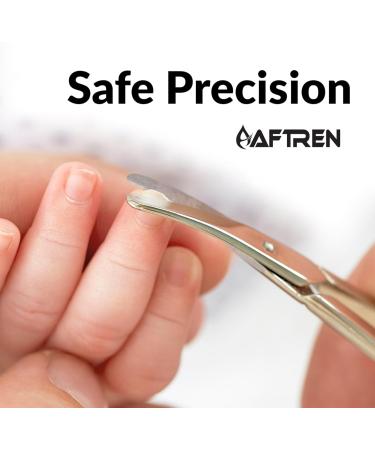 Professional Children's Scissors from 4 Years for Right-Handed Children's Nail Scissors Round tip 4.5 Eyebrows Eyelashes Nose Hair Ears Mustache Left-Handed Stainless Steel Neat Blade (Silver) - Buy Online on GoSupps.com