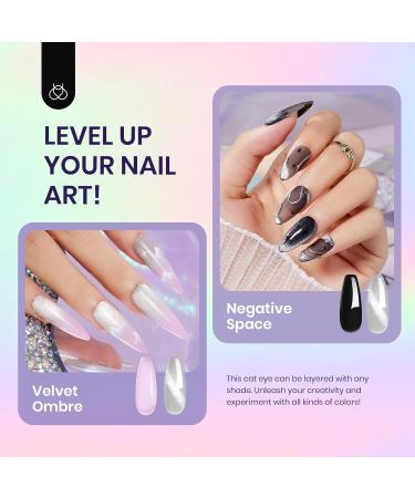 Beetles Cat Eye Gel Nail Polish - 15ml Silver Shimmer Velvet Gel for UV LED Nail Lamp - Manicure Salon & DIY Home Use - Buy Online on GoSupps.com