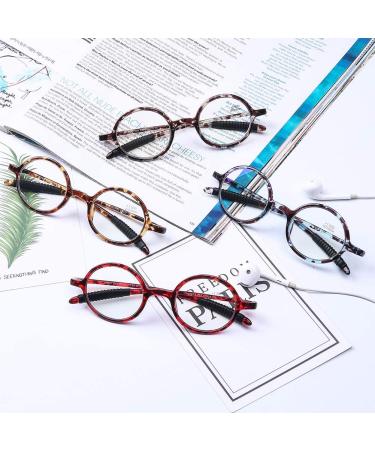 DOOViC Round Blue Light Blocking Reading Glasses for Men & Women +2.5 Strength - Lightweight Flexible Design - 4 Color Options - Buy Online on GoSupps.com