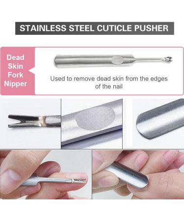 Stainless Steel Cuticle Remover & Cutter Set for Manicure Pedicure - Anti-slip Nails Cleaner & Trimmer - Buy Online on GoSupps.com