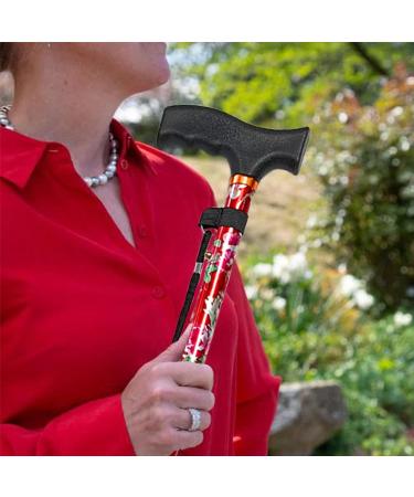BeGrit Folding Walking Stick for Women | Adjustable & Lightweight Walking Aid with Comfortable Grip | Collapsible & Durable Mobility Aid in Red - Buy Online on GoSupps.com