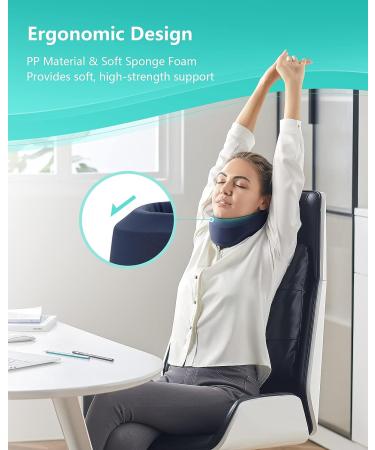 Neck Brace Cervical Collar for Sleeping - Blue M Size - Relief Neck Pain & Support for Women & Men - Buy Online on GoSupps.com