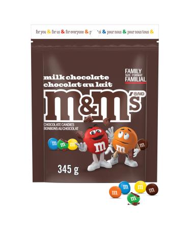M&M'S Milk Chocolate Candies Family Size Bag 345g Milk 345g