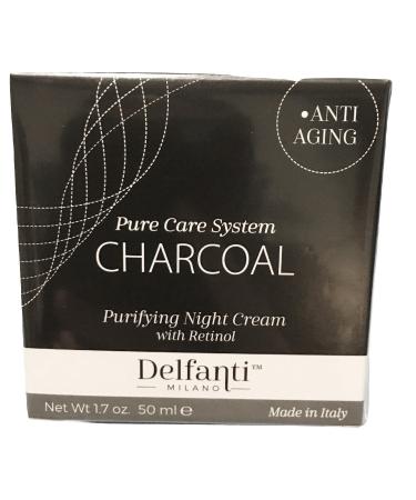 Delfanti Milano Charcoal Purifying Night Cream 1.7 oz Made in Italy