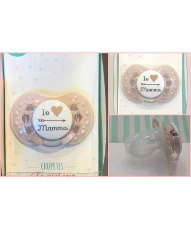 Personalized Pink Pacifier for Newborns | Silicone 0-6 Months | Cute I Hook & Mom Sayings | International Shipping Available - Buy Online on GoSupps.com