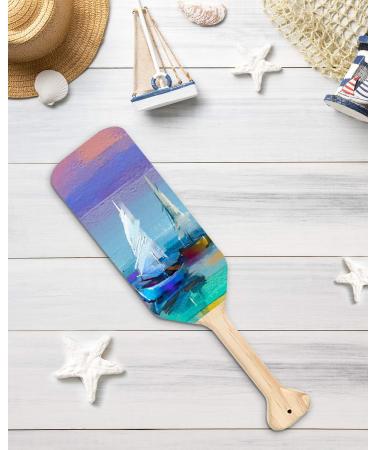 Pllieay 15 Inch Unfinished Wooden Paddle - Solid Pine DIY Craft Wood for Nautical Projects and Home Decoration - Buy Online on GoSupps.com