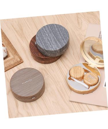 Goohochy Contact Lens Case Set - Colorful Accessories & Eye Care Holder with Mirror Tweezers and Wooden Bracket - International Shipping Available - Buy Online on GoSupps.com
