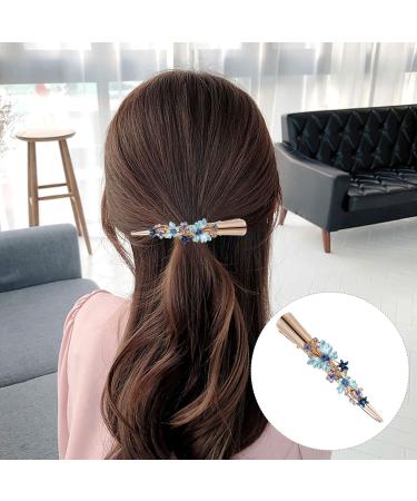 Shop Beaupretty Large Retro Duckbill Hair Clip Rhinestone Alligator Hairpins for Stylish Hair Blue Color - Buy Online on GoSupps.com