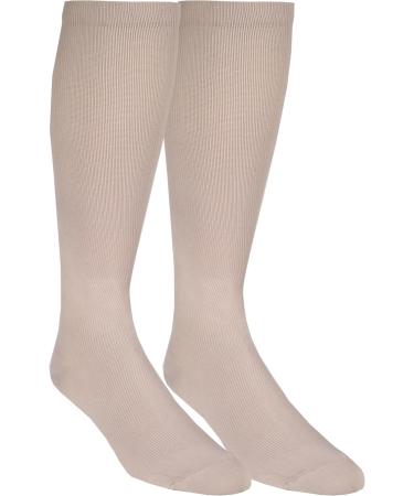 Truform Women's Knee High Compression Socks 15-20 mmHg | Soft Stretch Microfiber Moderate Support Tan Small - Buy Now - Buy Online on GoSupps.com