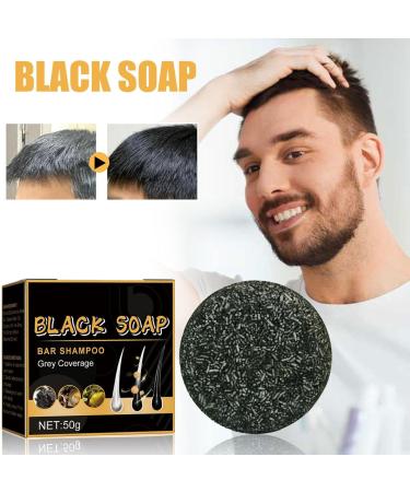  JPSDOWS Shampoo Bar for Gray Hair | Black Soap Shampoo for Hair | Gray Hair Hair Darkening Moisturizing and Nourishing Solipour Men Shampoo Jpsdows - Buy Online on GoSupps.com