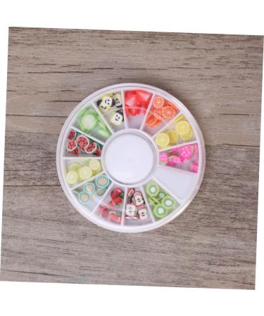 Healeved 12 nail art tools manicure tool fruit manicure DIY decoration for nail boxed accessories Manicure tools nail beauty accessories Soft pottery drill disc polymer clay - Buy Online on GoSupps.com