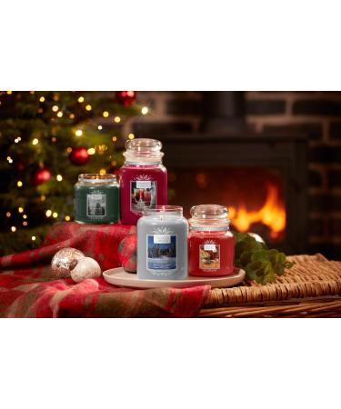 Yankee Candle Candlelit Cabin - Medium-Sized Fragrance Candle in Glass | Alpine Christmas Collection | Up to 75 Hours Burn Time - Buy Online on GoSupps.com