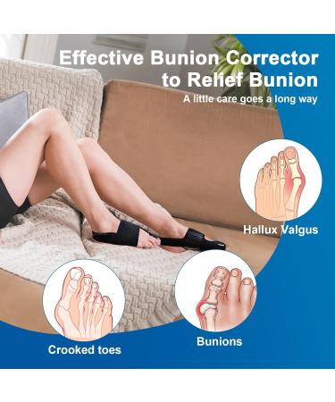 Bunion Correction Kit - 2pc Big Toe Spacers & Adjustable Splint for Hallux Valgus Relief | Orthopedic Toe Separators for Men & Women - Buy Online on GoSupps.com