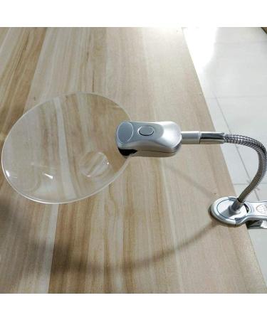 Reading Magnifier Desktop Magnifier with LED Light Magnifying Lamp Metal Gooseneck Arm Adjustable Industrial Clamp for ReadingOfficeWork Full of Stars - Buy Online on GoSupps.com