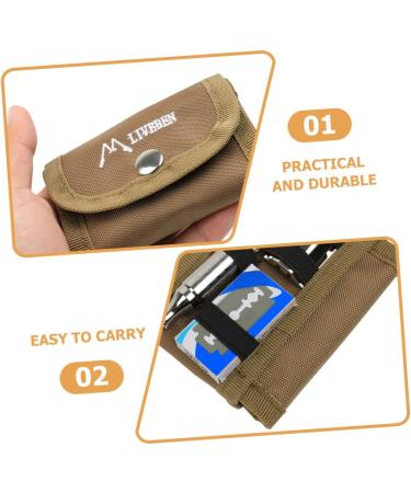 Vintorky Razor Storage Bag | Leather & Oxford Fabric Suitcase for Male Grooming Accessories - Buy Online on GoSupps.com
