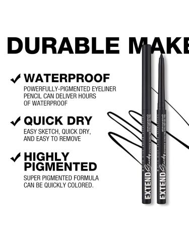  Duroecsain Eyeliner pens gel pencils with smudger tips 12 waterproof eyebrow colors | Long-lasting professional gel pens cosmetic makeup set - Buy Online on GoSupps.com