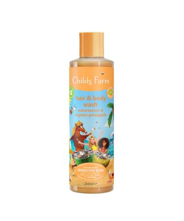Childs Farm | Kids Hair & Body Wash 250ml | Watermelon & Organic Pineapple | Gently Cleanses | Suitable for Dry Sensitive & Eczema-prone Skin 250 ml (Pack of 1) Watermelon & Organic Pineapple