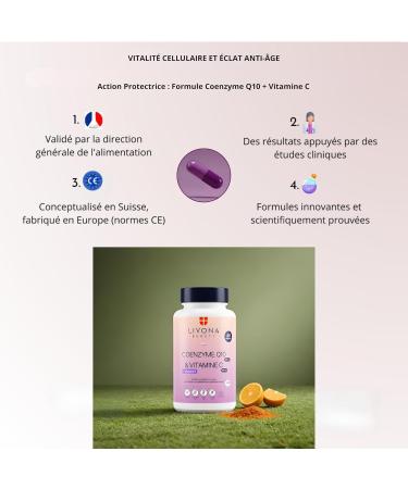 Coenzyme Q10 200mg + Vitamine C et E - Compl ment alimentaire Livona Beauty - Sans Gluten ni OGM ni allerg nes | Vegan - Buy Online on GoSupps.com