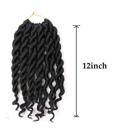 6 Pack Faux Locs Crochet Hair with Curly Ends - 12 Inch Synthetic Hair Braids in 1b - Buy Online on GoSupps.com