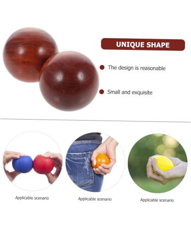 Fomiyes Wooden Handball Massage Ball Wellness Gift for Fitness & Hand Exercises | Mahogany Massage Globe - Buy Online on GoSupps.com