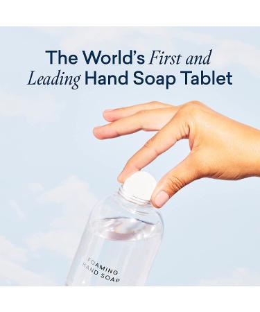 BLUELAND Eco-Friendly Hand Soap Starter Set - Glass Dispenser + 4 Refill Tablets | Iris Agave Scent | 36 Fl oz Total | Sustainable Cleaning Supplies - Buy Online on GoSupps.com