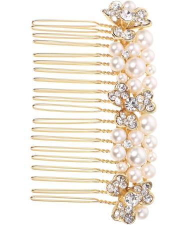 Beaupretty Accessories alloy rhinestone hair comb wedding hair accessories for brides wedding bride hair comb hair accessories for wedding golden wedding hair comb rhinestones crystal Comb - Buy Online on GoSupps.com