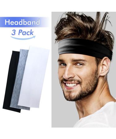 Sularpek Headband 3Pack Unisex Headbands for Women s Hair 7.5cm Stretchy Fabric Headband Breathable Hair Band for Sweat-Wicking Stretchy Head Band for Doing Workout Yoga Makeup Running - Buy Online on GoSupps.com