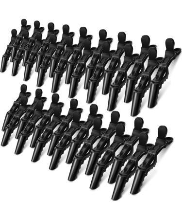 80 Pack Alligator Hair Clips Salon Hair Clips Black Hair Styling Clips Wide Teeth Hair Sectioning Clips for Women Home Salon