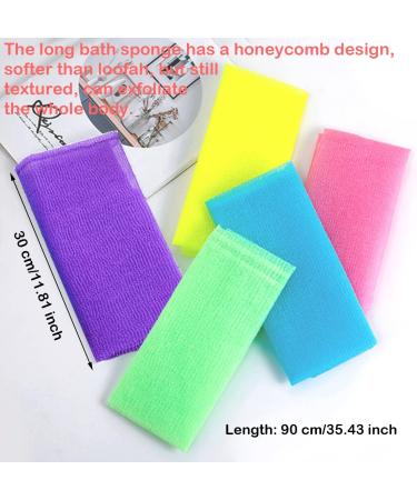Paifeancodill nylon exfoliating bath towel 5 Pcs Korean Back Wash bath towel 35 Inch Skin Beauty bath towel Body Scrubber Net Washcloth Back Scrubber For Shower Cloth Skin Scrubber Exfoliating Cloth - Buy Online on GoSupps.com