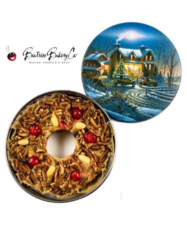 Grandma's Fruitcake 2lb Ring Cake in Holiday Gift Tin - Gourmet Freshly Made Christmas Dessert Recipe - No Citron or Bitter Candied Fruits included - Buy Online on GoSupps.com