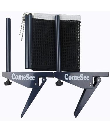 Professional Spring Activated Ping Pong Net Set with Clamp - Navy | Tension Adjustable for Easy Table Tennis Setup - Buy Online on GoSupps.com