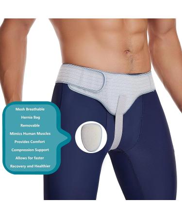 Inguinal Hernia Brace for Men and Women - Left or Right, Large Size | Post-Surgical Support Band | Fully Adjustable Inguinal Hernia Brace - Buy Online on GoSupps.com