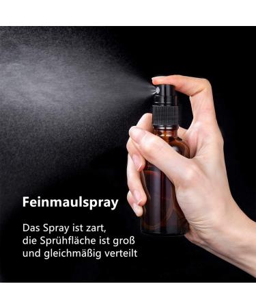 Suneast 5 Pack Small Brown Glass Spray Bottles - 30ml Fine Fog Atomizer for Perfume & Aromatherapy - Durable & Versatile - Buy Online on GoSupps.com